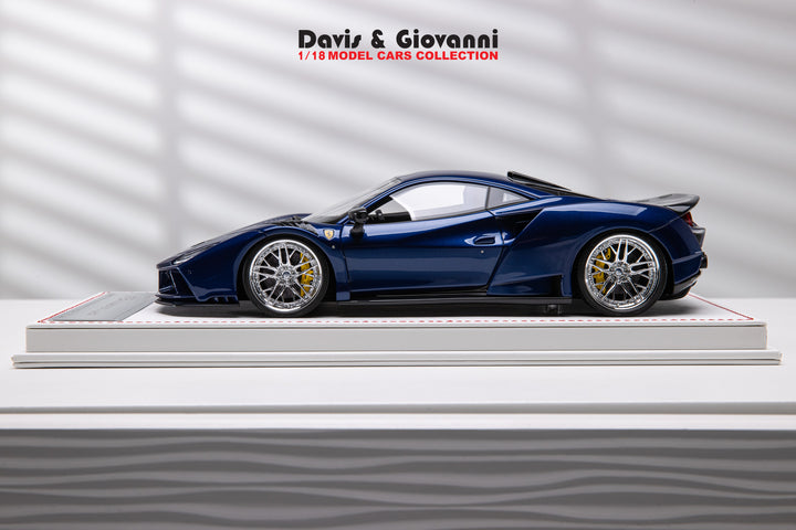 Ferrari F8 Tributo N-LARGO NOVITEC (Candy Blue) [Davis & Giovanni] 1/18 scale