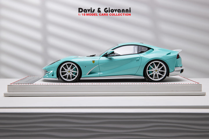 Ferrari 812 Superfast NOVITEC (Tiffany Blue/White Carbon)[Davis & Giovanni] 1:18