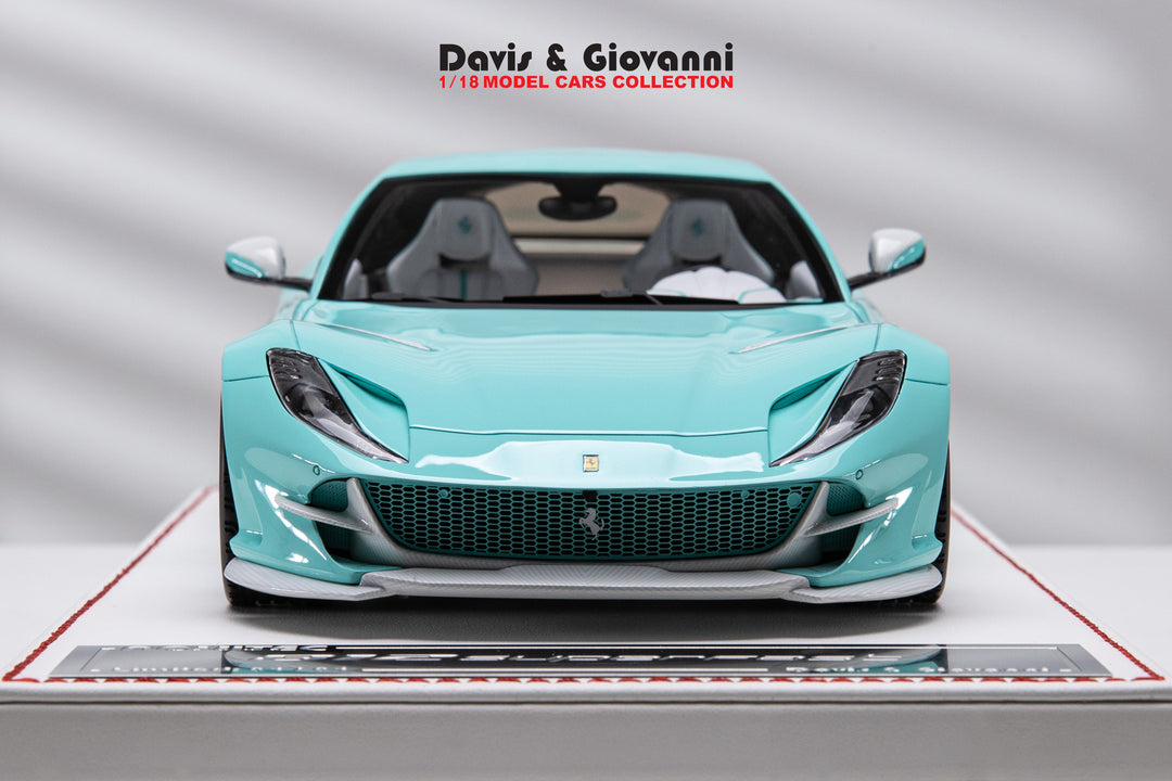 Ferrari 812 Superfast NOVITEC (Tiffany Blue/White Carbon)[Davis & Giovanni] 1:18