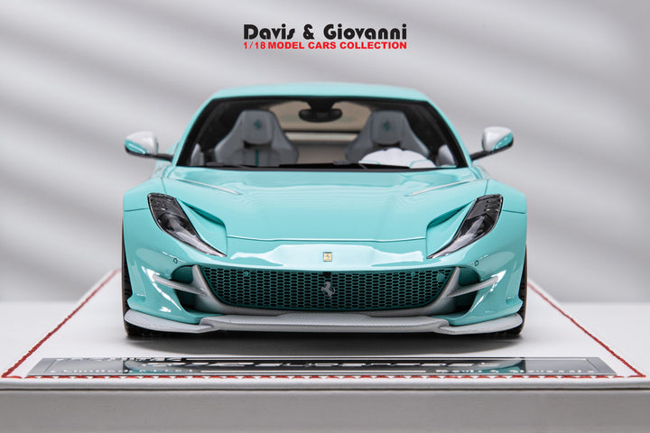 Ferrari 812 Superfast NOVITEC (Tiffany Blue/White Carbon)[Davis & Giovanni] 1:18