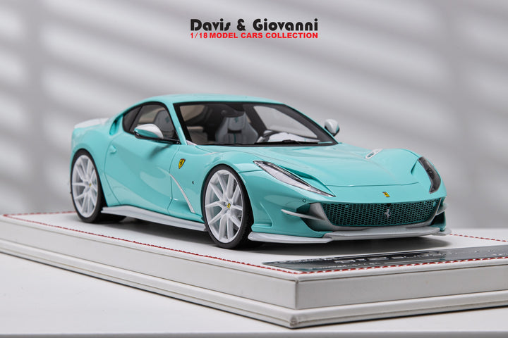 Ferrari 812 Superfast NOVITEC (Tiffany Blue/White Carbon)[Davis & Giovanni] 1:18