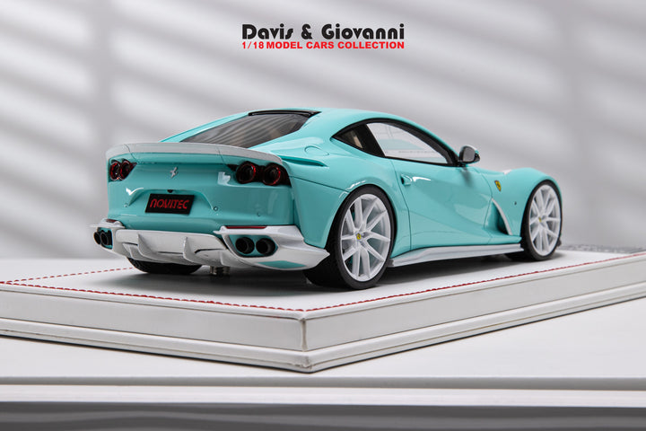 Ferrari 812 Superfast NOVITEC (Tiffany Blue/White Carbon)[Davis & Giovanni] 1:18