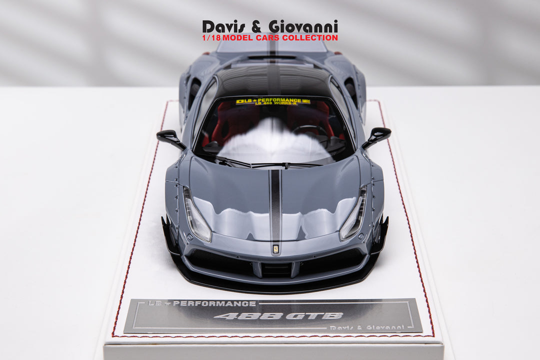 Ferrari 488 GTB LBWK (Gloss Dark Gray) [Davis & Giovanni] 1/18 scale