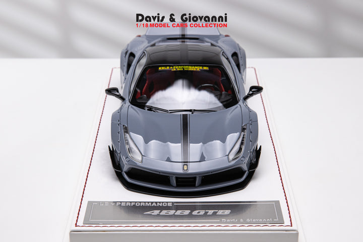 Ferrari 488 GTB LBWK (Gloss Dark Gray) [Davis & Giovanni] 1/18 scale