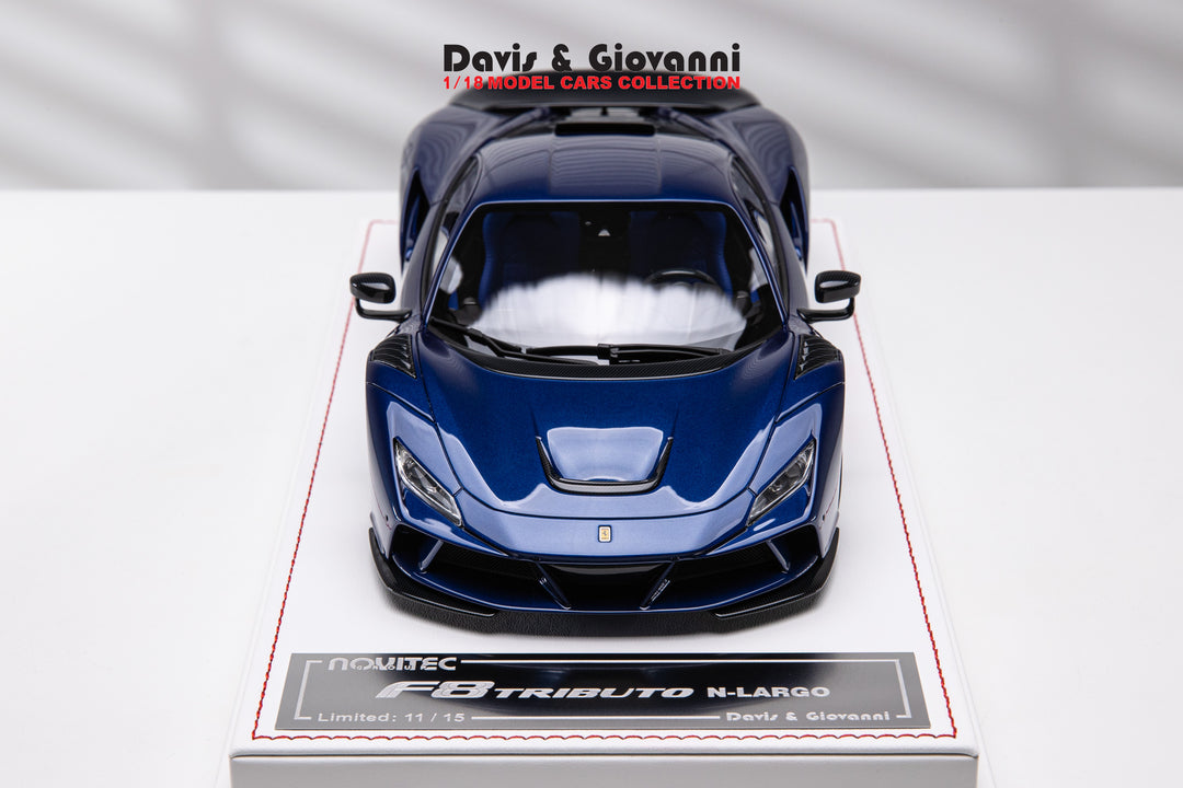 Ferrari F8 Tributo N-LARGO NOVITEC (Candy Blue) [Davis & Giovanni] 1/18 scale