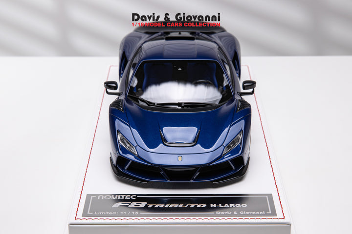 Ferrari F8 Tributo N-LARGO NOVITEC (Candy Blue) [Davis & Giovanni] 1/18 scale