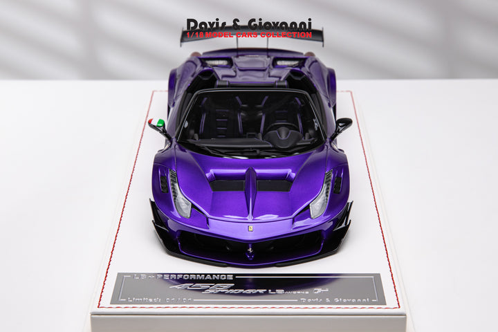 Ferrari 458 Spider LBWK (Purple Metallic) [Davis & Giovanni] 1/18 scale