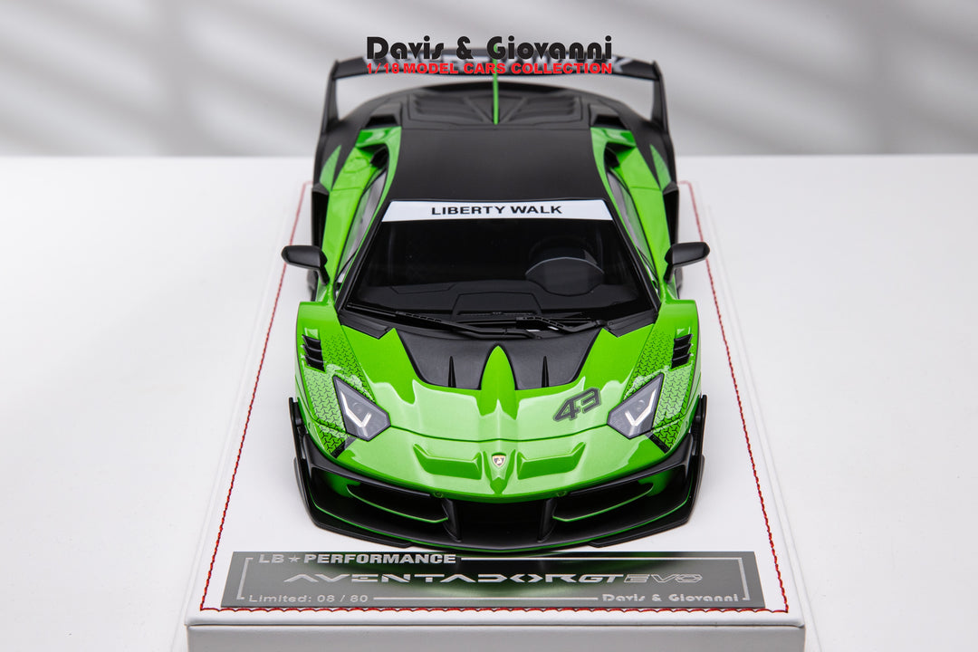 Lamborghini Aventador GT EVO LBWK (Green/Black) [Davis & Giovanni] 1/18 scale