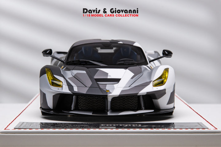 Ferrari LaFerrari (White/Grey/Black Camo) [Davis & Giovanni] 1/18 scale