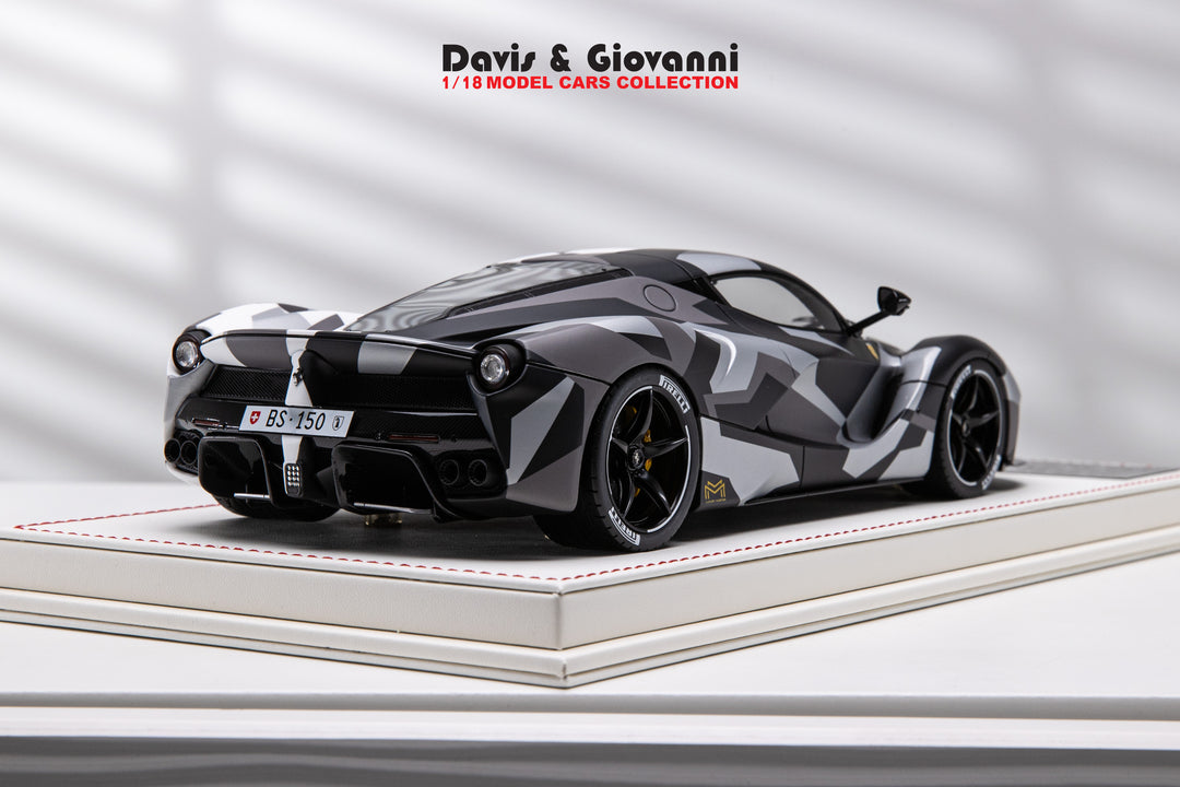 Ferrari LaFerrari (White/Grey/Black Camo) [Davis & Giovanni] 1/18 scale