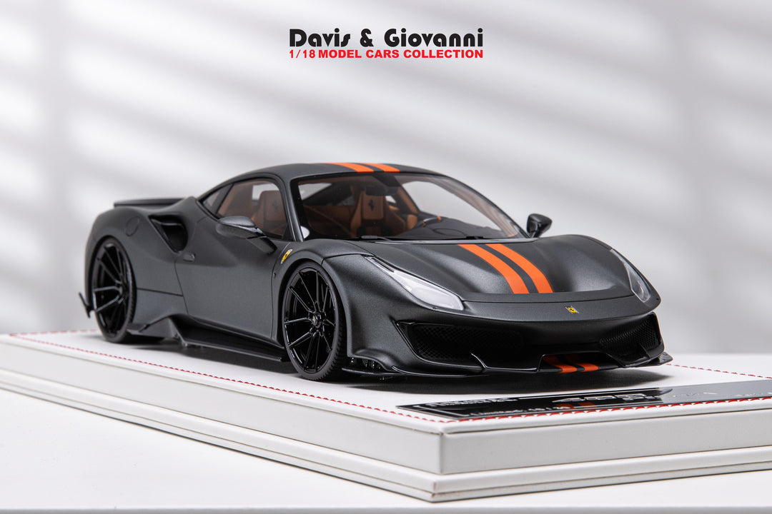 Ferrari 488 Pista NOVITEC (Matt Dark Gray) [Davis & Giovanni] 1/18 scale