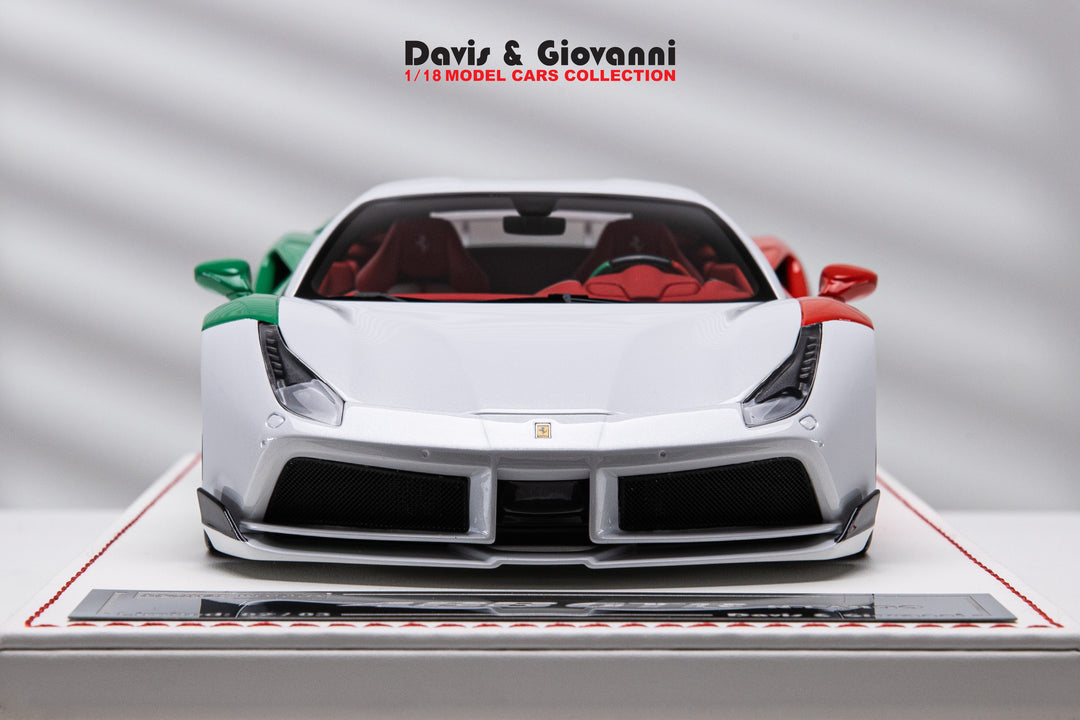 Ferrari 488 GTB N-LARGO NOVITEC (Italy Flag) [Davis & Giovanni] 1/18 scale