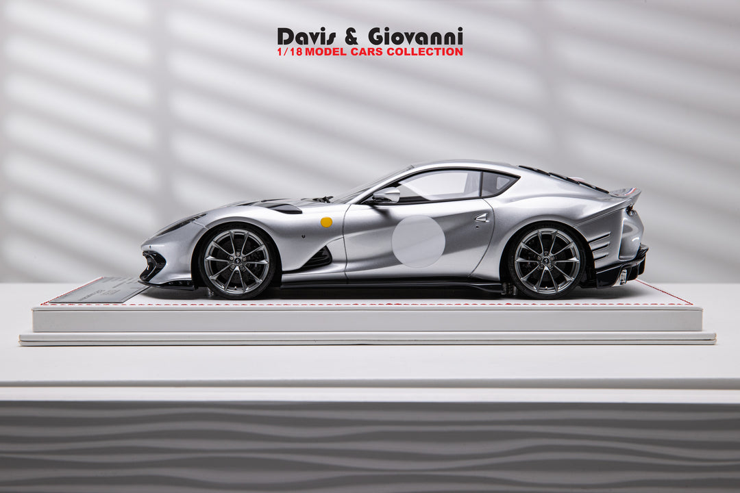 Ferrari 812 Competizione (Silver/ France Flag) [Davis & Giovanni] 1/18 scale