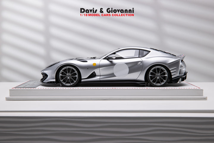 Ferrari 812 Competizione (Silver/ France Flag) [Davis & Giovanni] 1/18 scale