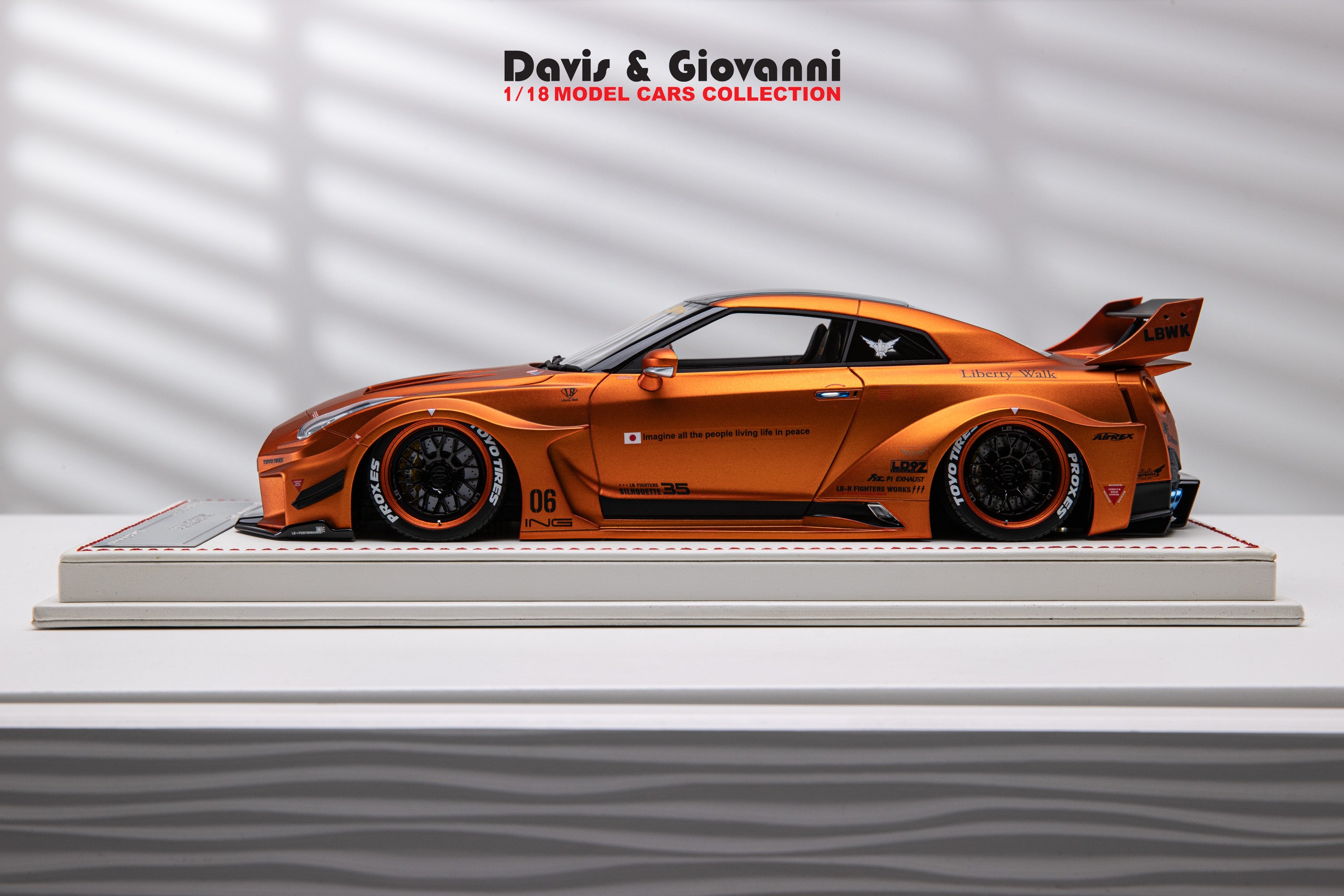 Nissan R35 GT-RR LBWK (Matt Metallic Orange) [Davis & Giovanni] 1/18 s