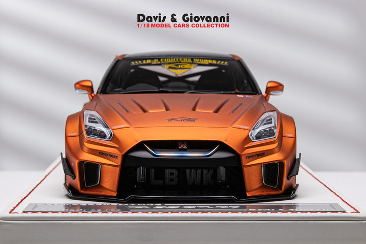 Nissan R35 GT-RR LBWK (Matt Metallic Orange) [Davis & Giovanni] 1/18 scale