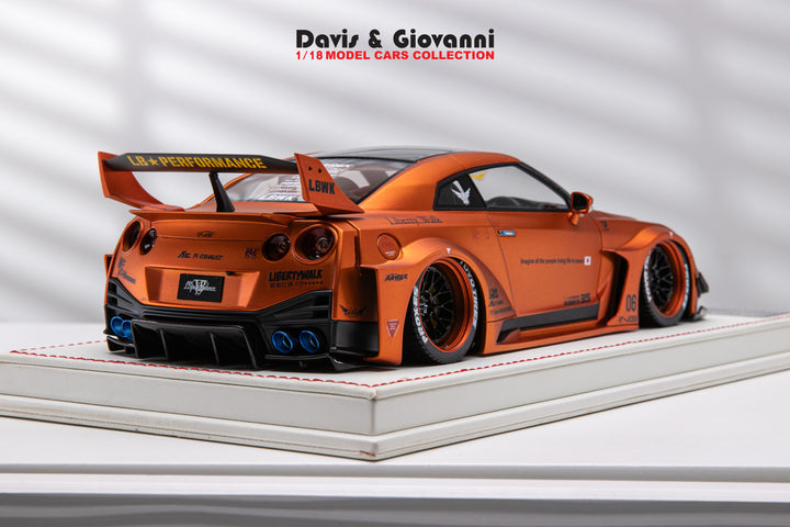 Nissan R35 GT-RR LBWK (Matt Metallic Orange) [Davis & Giovanni] 1/18 scale