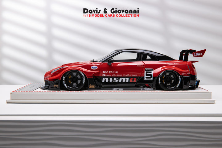 Nissan R35 GT-RR LBWK (Red NISMO Livery) [Davis & Giovanni] 1/18 scale
