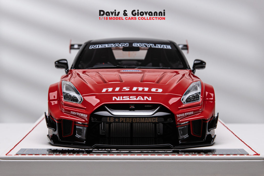Nissan R35 GT-RR LBWK (Red NISMO Livery) [Davis & Giovanni] 1/18 scale