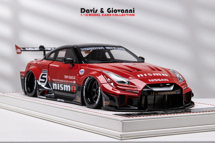 Nissan R35 GT-RR LBWK (Red NISMO Livery) [Davis & Giovanni] 1/18 scale