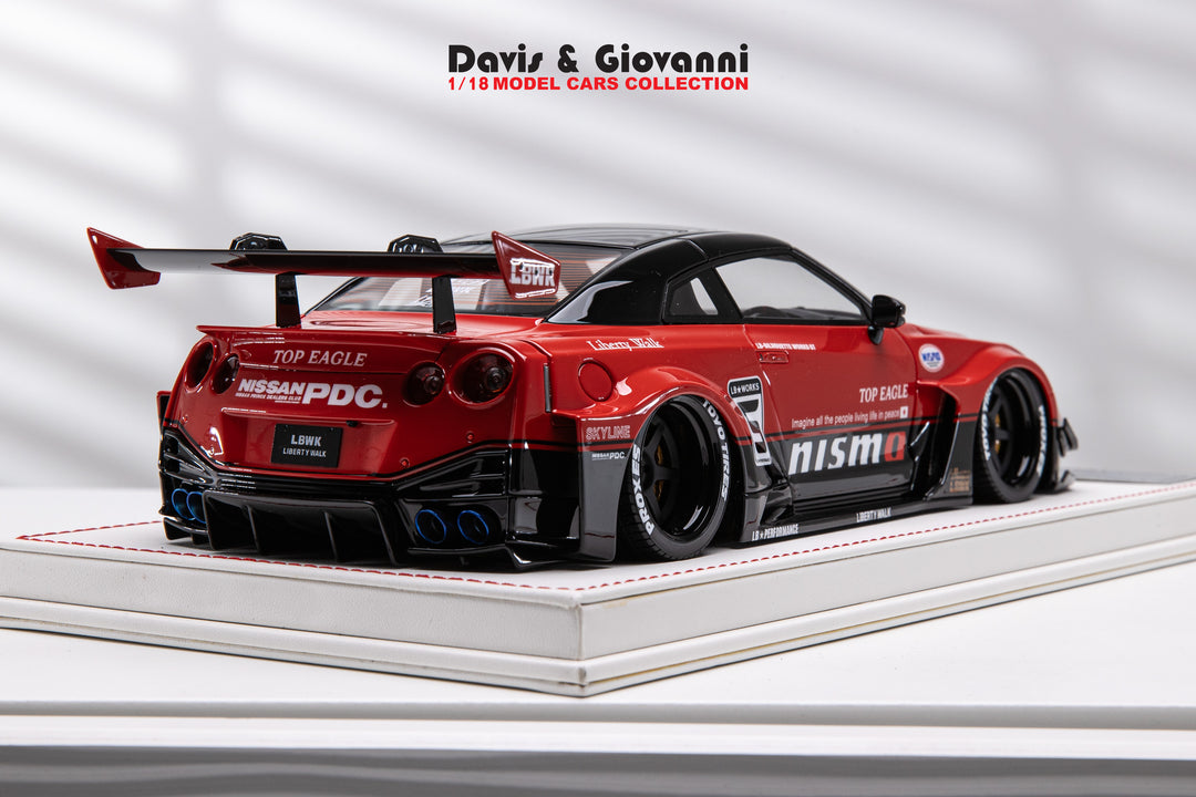 Nissan R35 GT-RR LBWK (Red NISMO Livery) [Davis & Giovanni] 1/18 scale