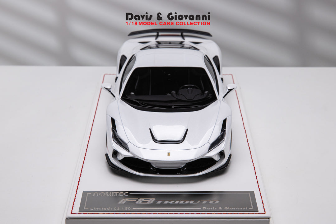Ferrari F8 Tributo NOVITEC (Pearl White) [Davis & Giovanni] 1/18 scale
