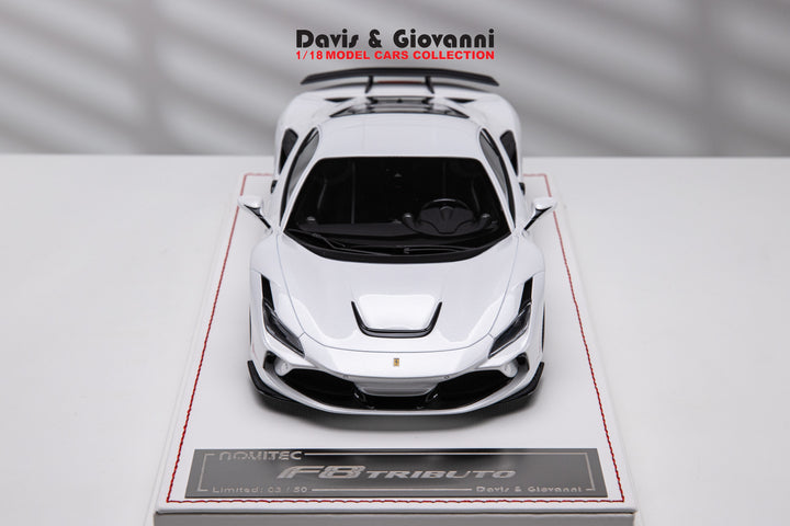 Ferrari F8 Tributo NOVITEC (Pearl White) [Davis & Giovanni] 1/18 scale
