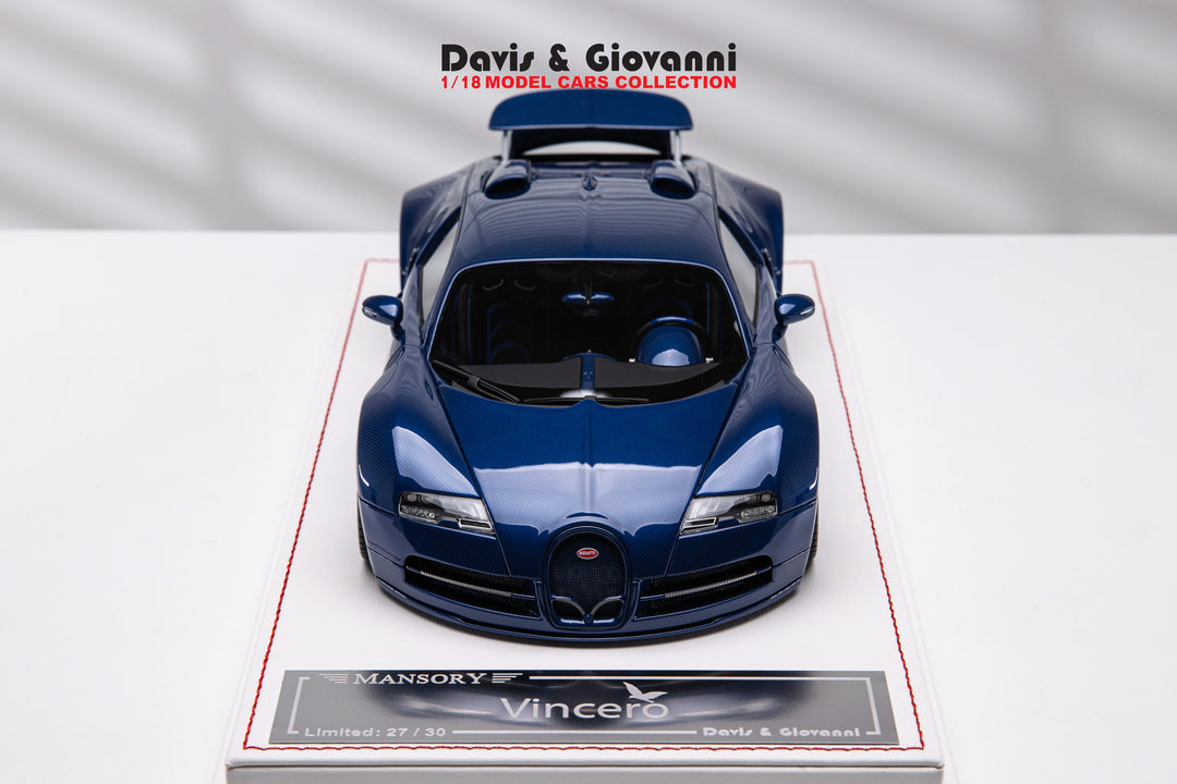Bugatti Veyron Mansory "Vincero" (Blue Carbon) [Davis & Giovanni] 1/18 scale
