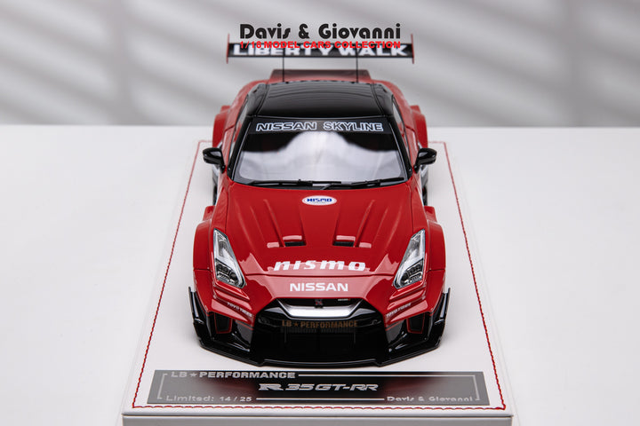 Nissan R35 GT-RR LBWK (Red NISMO Livery) [Davis & Giovanni] 1/18 scale