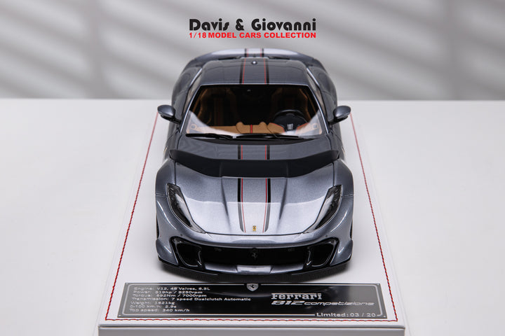 Ferrari 812 Competizione (Metallic Gray) [Davis & Giovanni] 1:18 scale