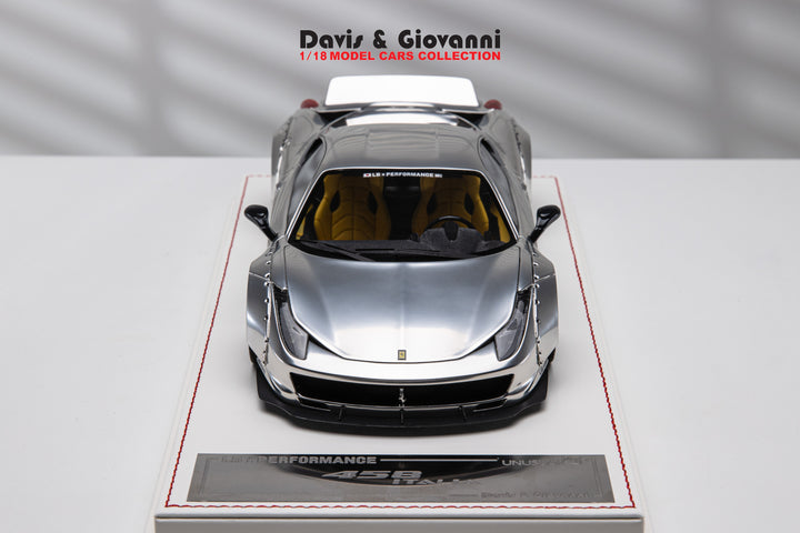 Ferrari 458 Italia LBWK (Chrome) [Davis & Giovanni] 1/18 scale