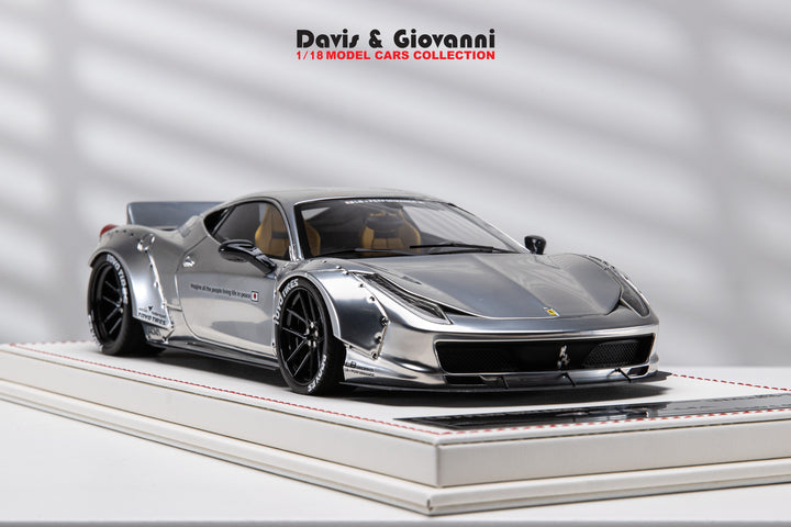 Ferrari 458 Italia LBWK (Chrome) [Davis & Giovanni] 1/18 scale