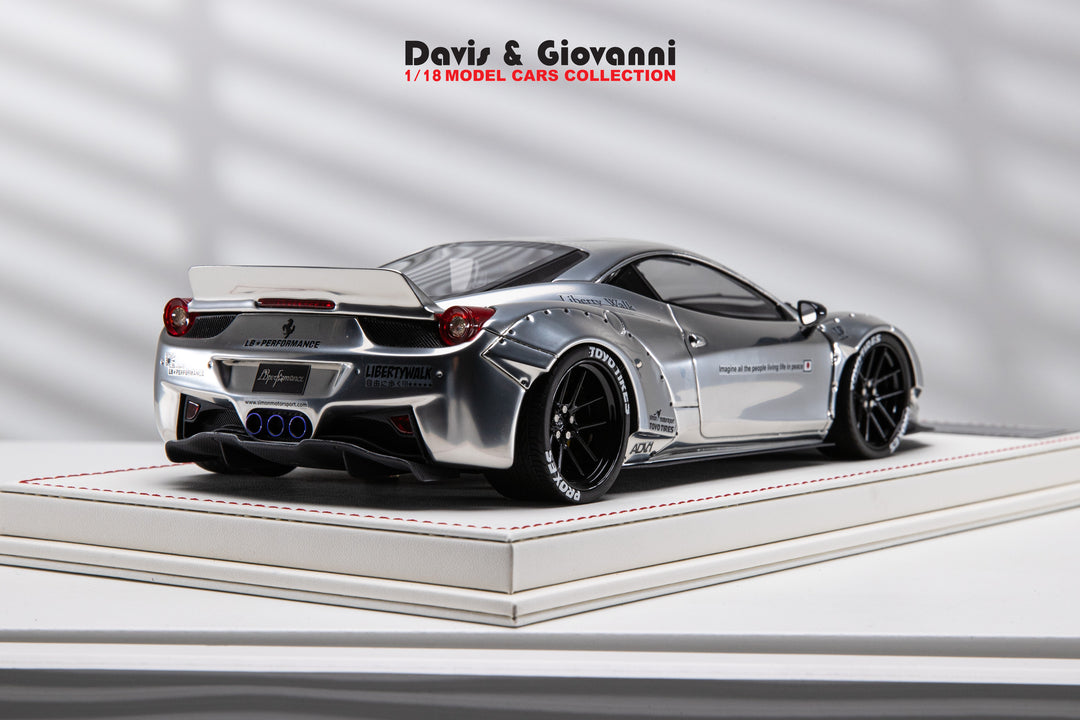 Ferrari 458 Italia LBWK (Chrome) [Davis & Giovanni] 1/18 scale