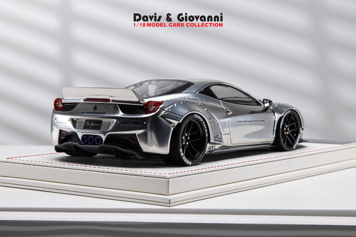 Ferrari 458 Italia LBWK (Chrome) [Davis & Giovanni] 1/18 scale