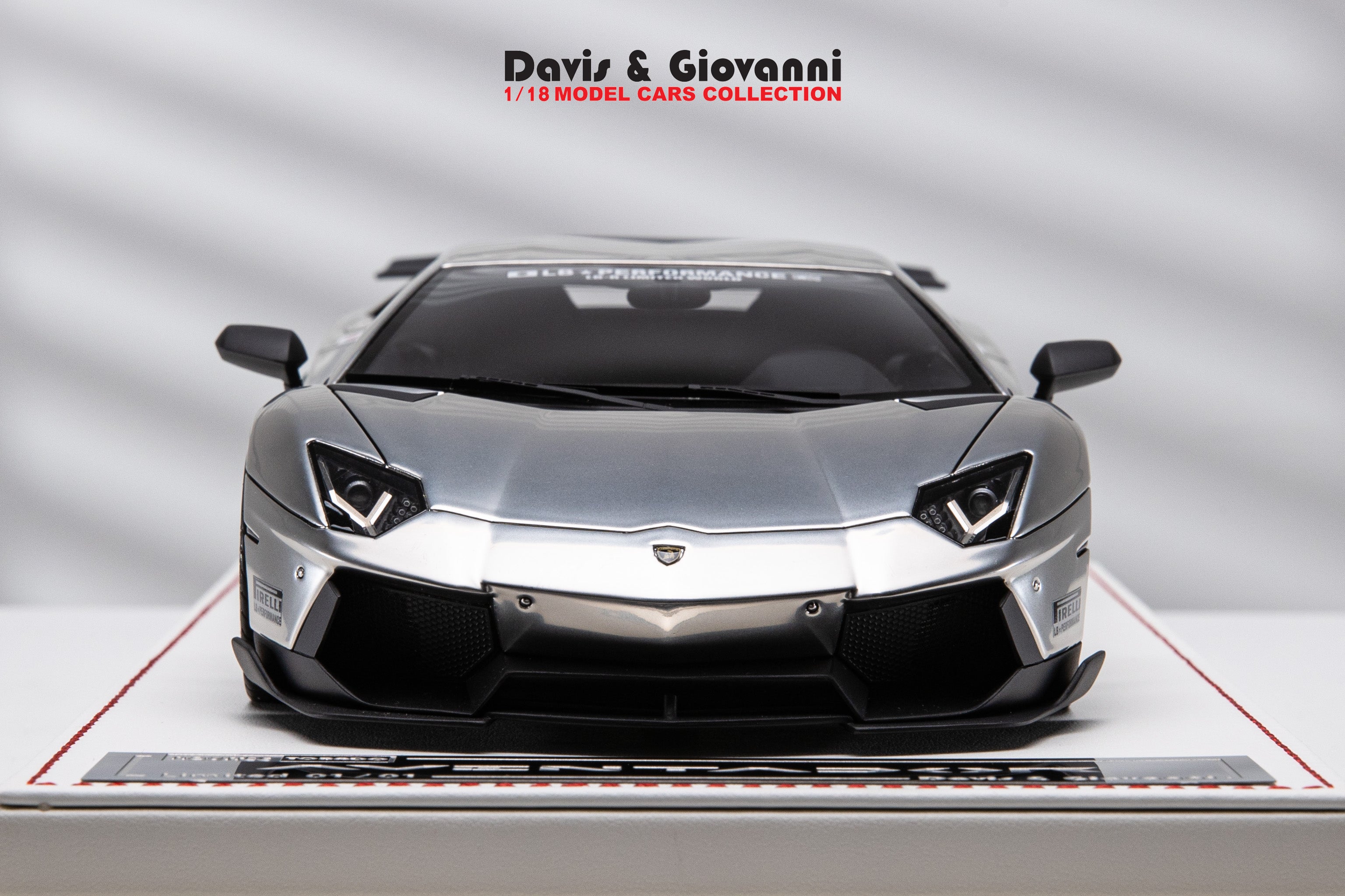 Lamborghini Aventador NOVITEC (Chrome) [Davis & Giovanni] 1/18 scale 1