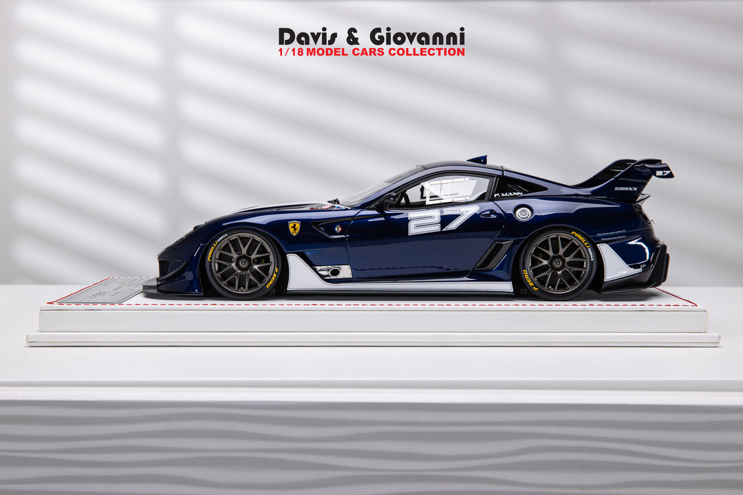 Ferrari 599XX EVO (Blue/White 27) [Davis & Giovanni] 1/18 scale