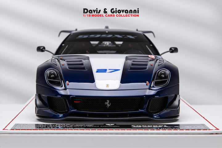 Ferrari 599XX EVO (Blue/White 27) [Davis & Giovanni] 1/18 scale