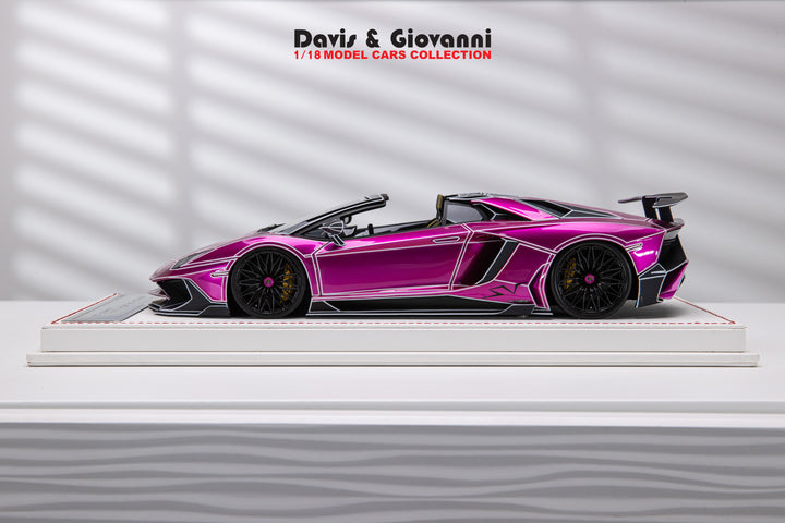 Lamborghini Aventador Roadster SV LBWK (Pink TRON) [Davis & Giovanni] 1/18 scale