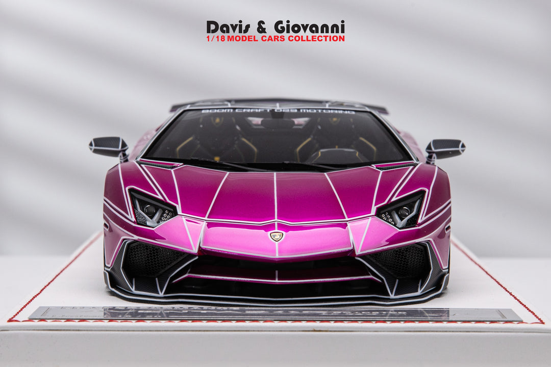 Lamborghini Aventador Roadster SV LBWK (Pink TRON) [Davis & Giovanni] 1/18 scale