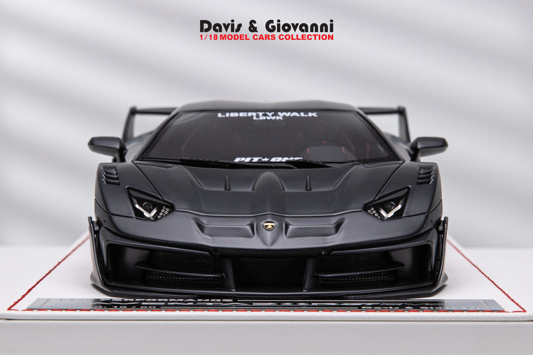 Lamborghini Aventador GT EVO LBWK (Matt Carbon) [Davis & Giovanni] 1/18 scale
