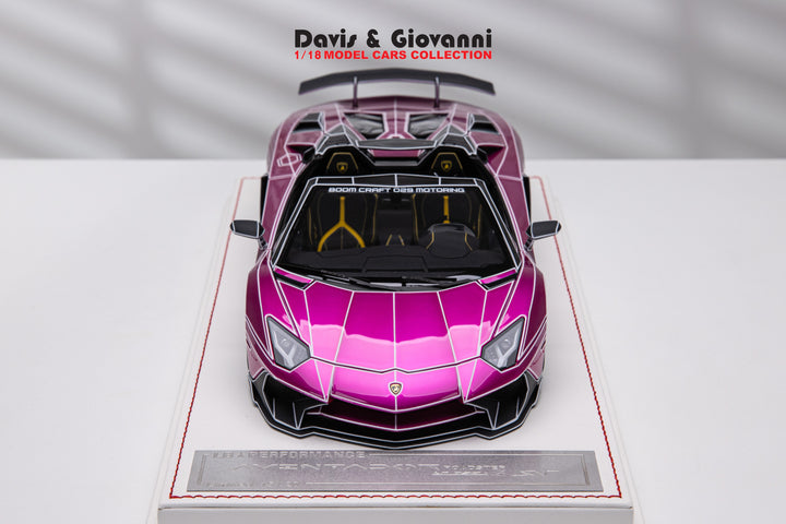 Lamborghini Aventador Roadster SV LBWK (Pink TRON) [Davis & Giovanni] 1/18 scale