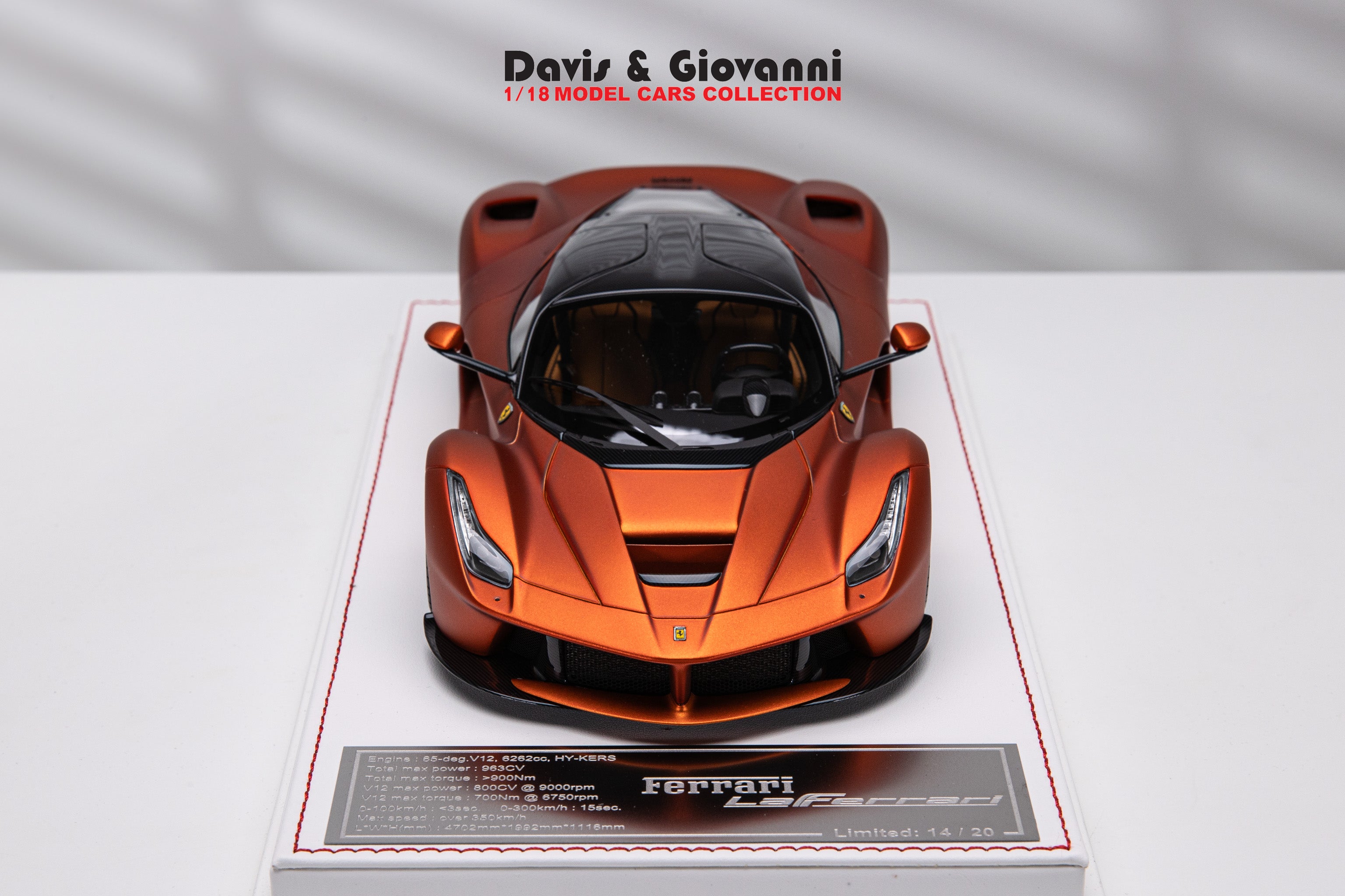 Ferrari LaFerrari (Matt Chrome Orange) [Davis & Giovanni] 1:18
