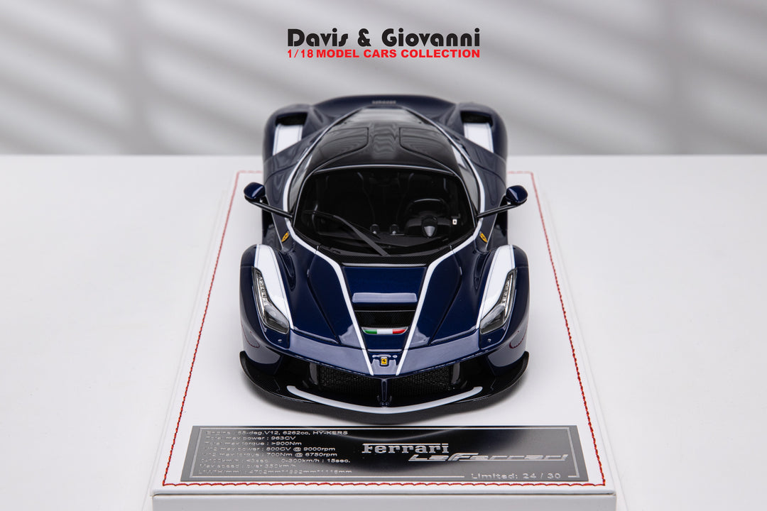 Ferrari LaFerrari (Dark Metallic Blue) [Davis & Giovanni] 1/18 scale