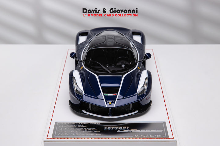 Ferrari LaFerrari (Dark Metallic Blue) [Davis & Giovanni] 1/18 scale
