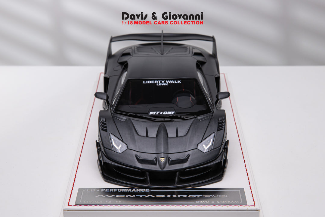 Lamborghini Aventador GT EVO LBWK (Matt Carbon) [Davis & Giovanni] 1/18 scale