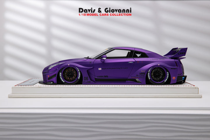 Nissan R35 GT-RR LBWK (Matt Purple) [Davis & Giovanni] 1/18 scale