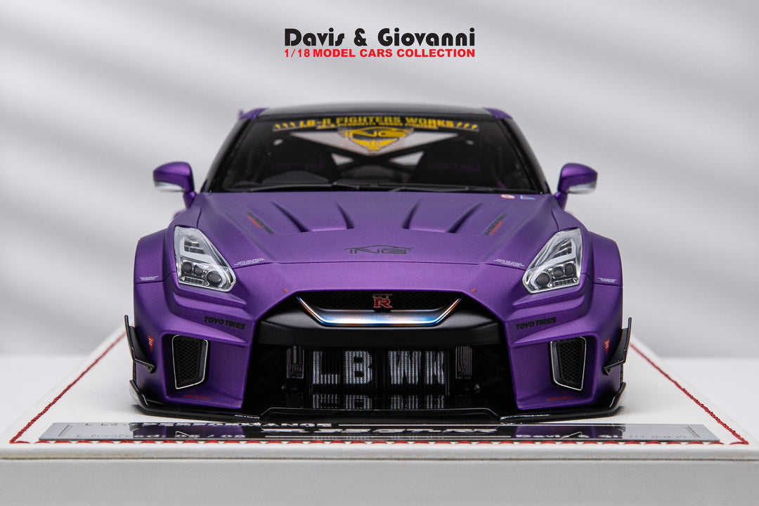 Nissan R35 GT-RR LBWK (Matt Purple) [Davis & Giovanni] 1/18 scale
